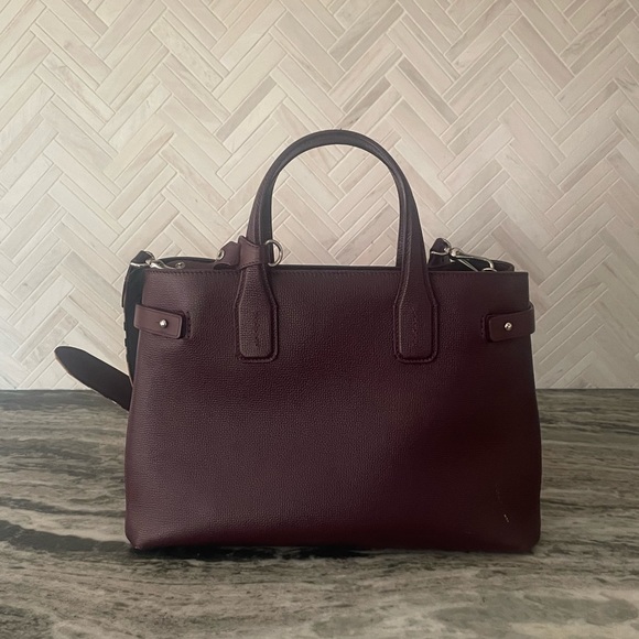 Burberry Medium Banner Purse Burgundy - Picture 2 of 5
